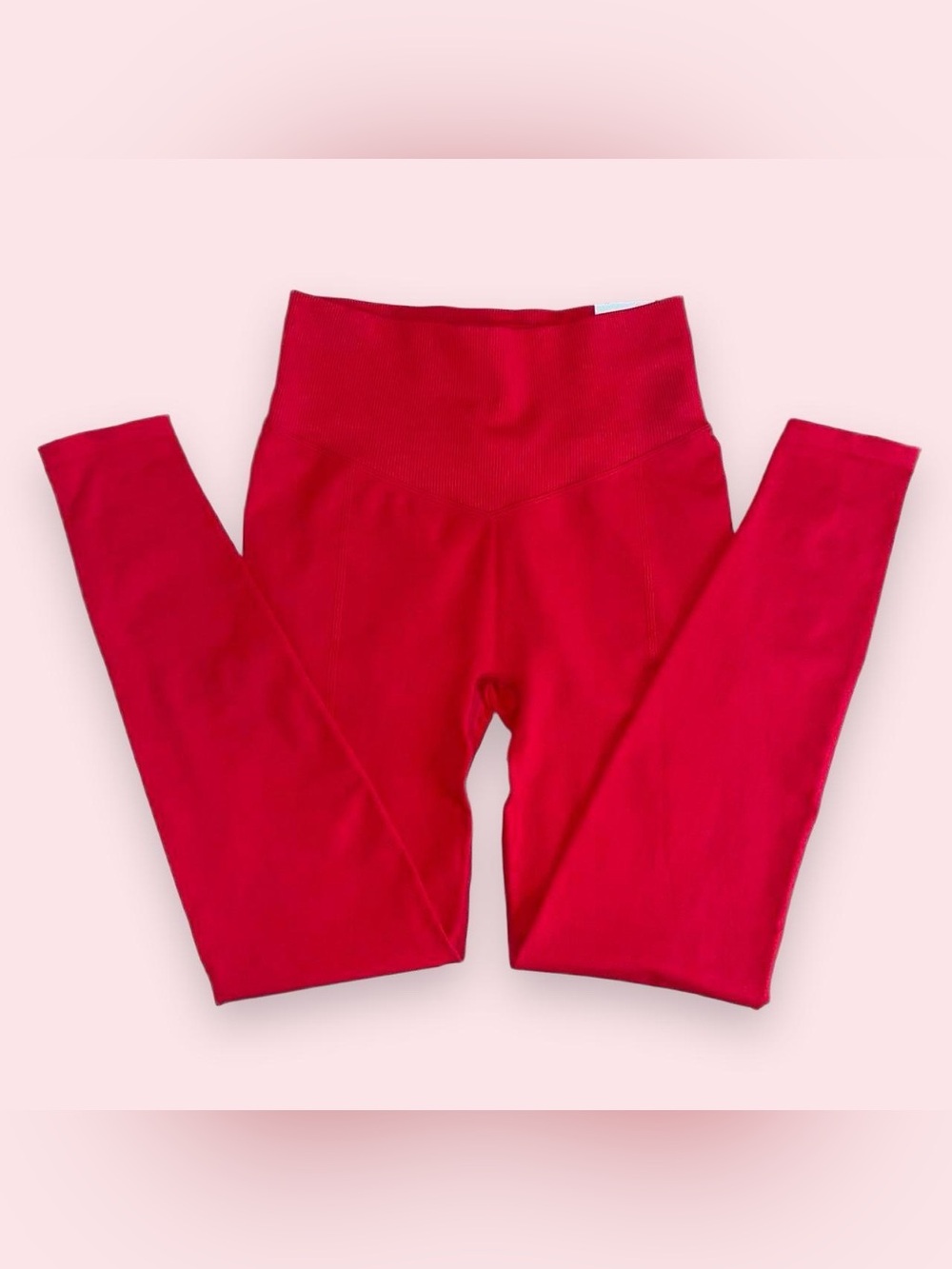 PINK Victoria's Secret High-Rise Red Seamless Leggings